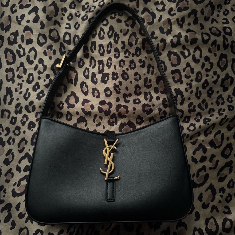 Yves Saint Laurent Black and Gold Shoulder Bag